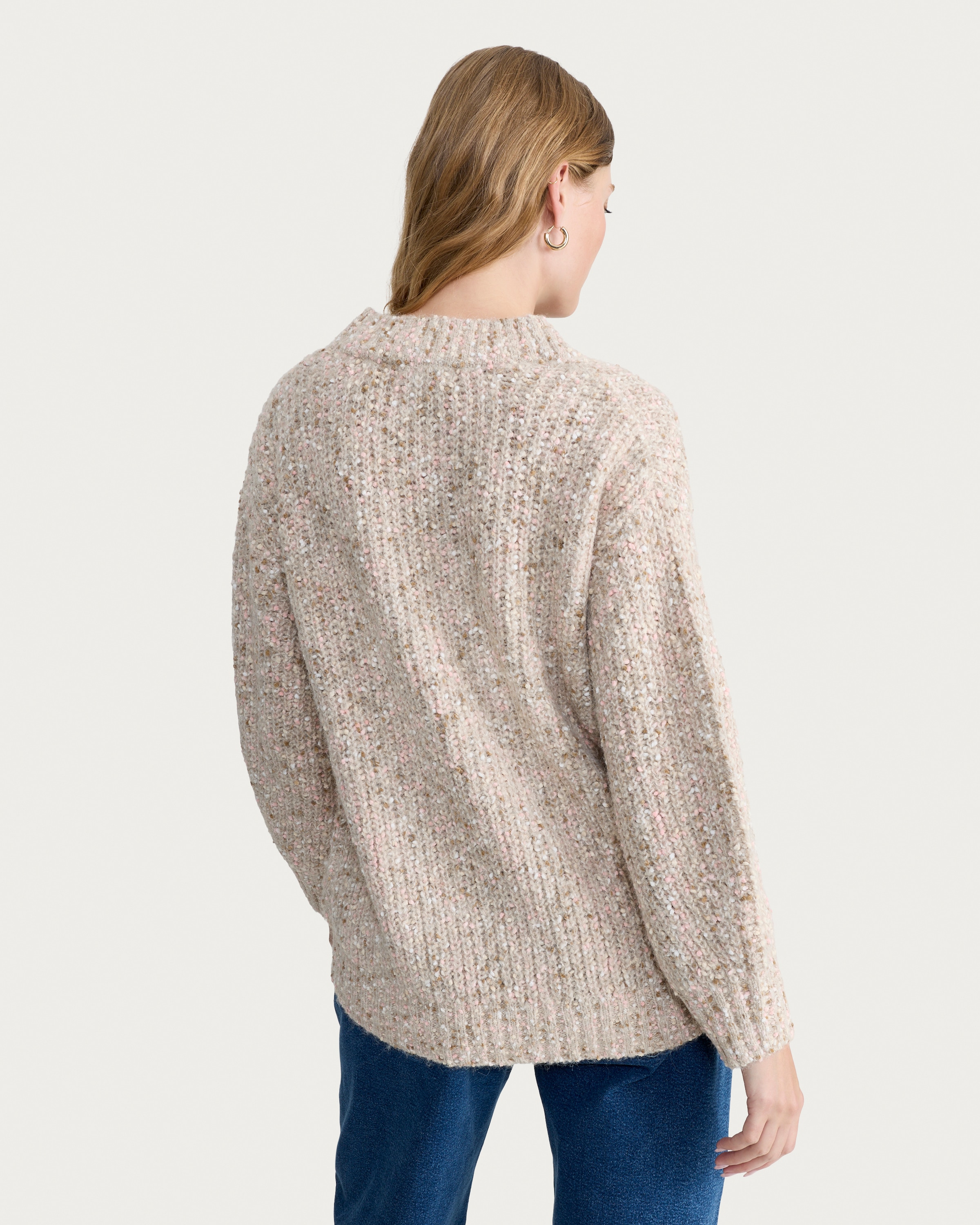 F&F Knitted V Neck Jumper with Wool in Multi thumbnail 3