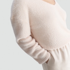 F&F Textured Jumper and Satin Bottoms Pyjama Set in Cream