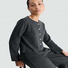 F&F Button Front Co-ord Cardigan in Grey