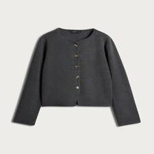 F&F Button Front Co-ord Cardigan in Grey thumbnail 4