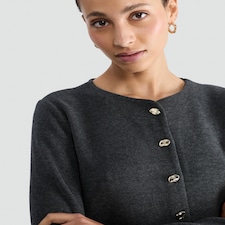 F&F Button Front Co-ord Cardigan in Grey thumbnail 2