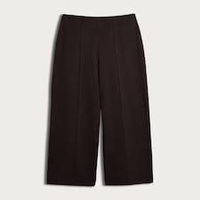 F&F Wide Leg Seam Detail Trousers in Brown thumbnail 4