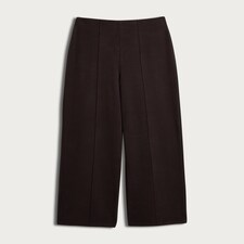 F&F Wide Leg Seam Detail Trousers in Brown thumbnail 4