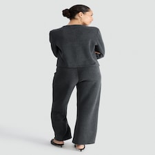 F&F Wide Leg Seam Detail Co-ord Trousers in Grey thumbnail 3