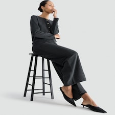 F&F Wide Leg Seam Detail Co-ord Trousers in Grey