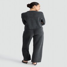 F&F Wide Leg Seam Detail Co-ord Trousers in Grey thumbnail 3