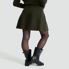 F&F Flared Mini Skirt in Olive thumbnail 3