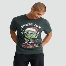 F&F Pure Cotton Every Day I'm Brusselin' T-Shirt in Green