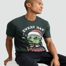 F&F Pure Cotton Every Day I'm Brusselin' T-Shirt in Green thumbnail 3