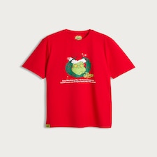 The Grinch Pure Cotton Christmas Quote T-Shirt in Red thumbnail 4