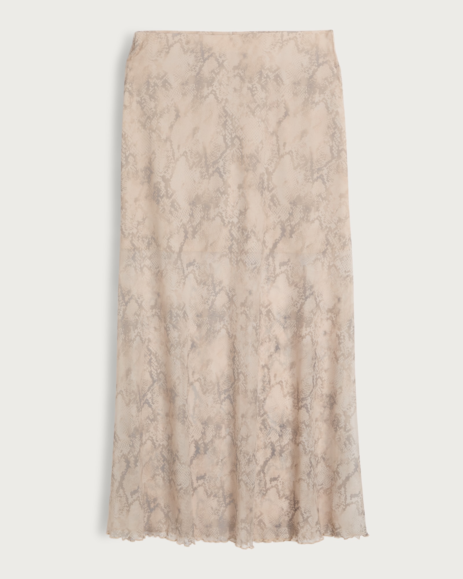 F&F Mesh Animal Print Co-ord Maxi Skirt in Neutral thumbnail 5