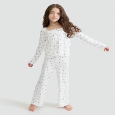 F&F Girls 3-Piece Floral Print Pyjamas Set in Multi