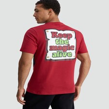 F&F Pure Cotton Santa I Believe Slogan T-Shirt in Red thumbnail 3