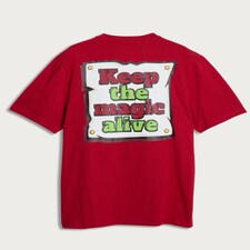 F&F Pure Cotton Santa I Believe Slogan T-Shirt in Red thumbnail 5