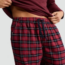 F&F Pure Cotton Check Print Flannel Pyjama Bottoms in Multi