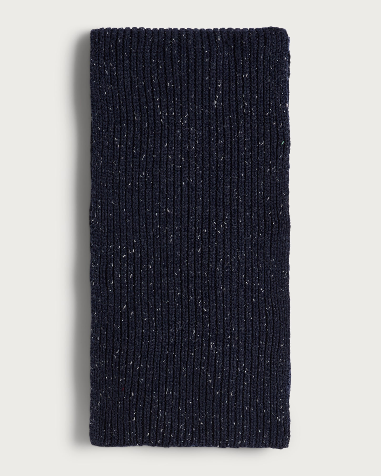 F&F Ribbed Knit Speckled Pattern Scarf in Navy