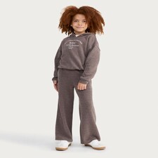 F&F Girls 2-Piece NYC Hoodie and Joggers Set in Mink thumbnail 2