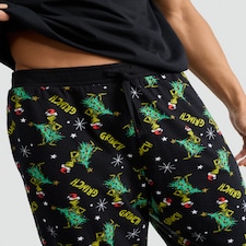 The Grinch Print Pure Cotton Pyjama Bottoms in Multi