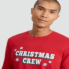 F&F Christmas Crew Matching Family Pyjamas in Red thumbnail 3