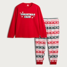 F&F Christmas Crew Matching Family Pyjamas in Red thumbnail 4