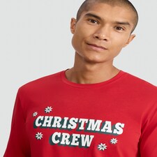 F&F Christmas Crew Matching Family Pyjamas in Red thumbnail 3