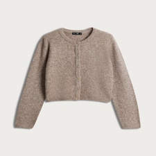 F&F Knitted Button Front Cardigan in Mink thumbnail 4