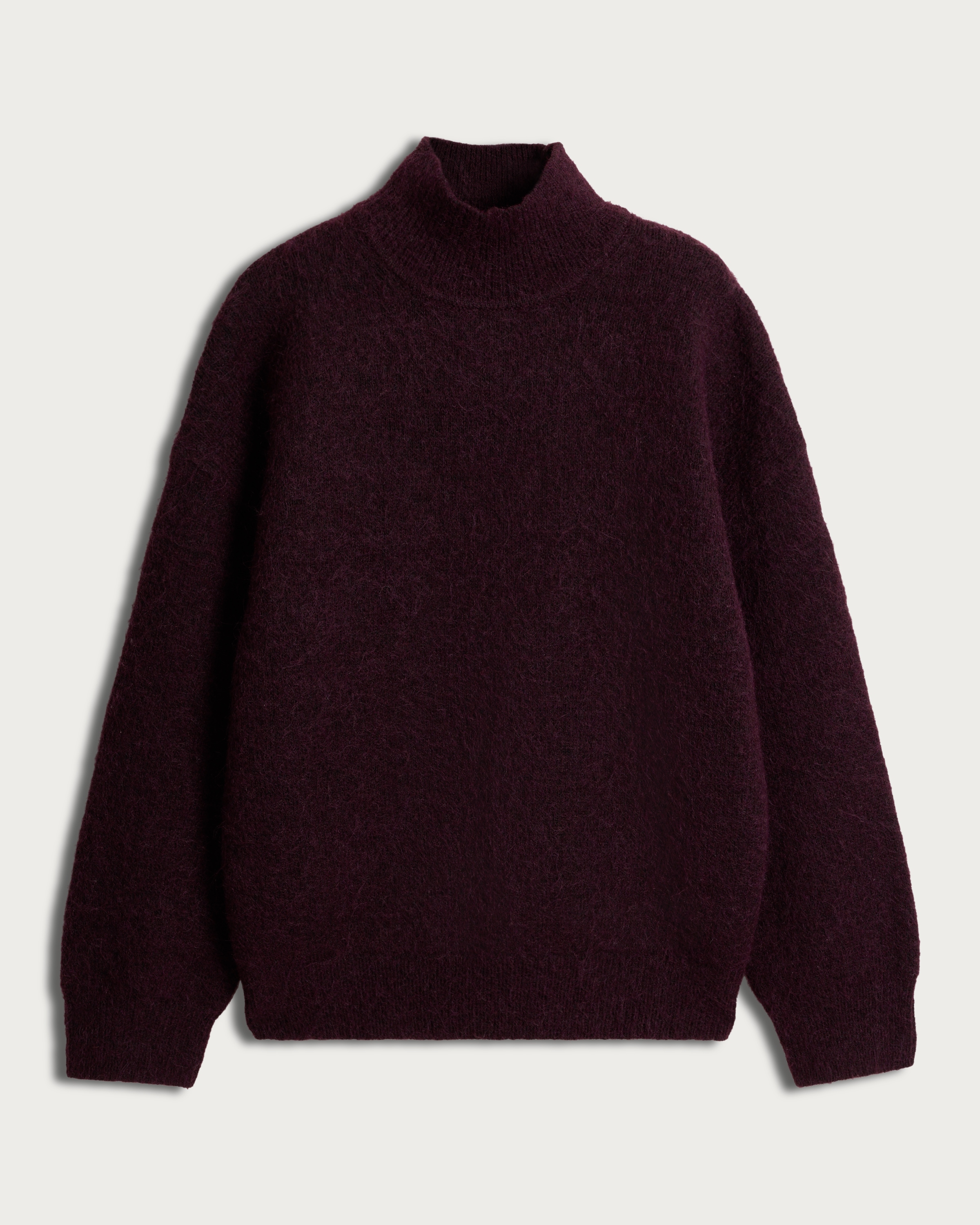 F&F Knitted Turtle Neck Jumper in Burgundy thumbnail 4