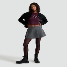 OH ME OH MY Pinstripe Pleated Skirt in Grey thumbnail 2