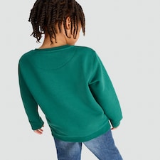 F&F Boys Cotton Rich Christmas Crew Sweatshirt in Green thumbnail 3
