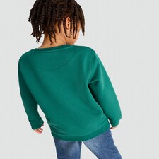 F&F Boys Cotton Rich Christmas Crew Sweatshirt in Green thumbnail 3