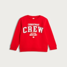 F&F Boys Cotton Rich Christmas Crew Sweatshirt in Red thumbnail 4