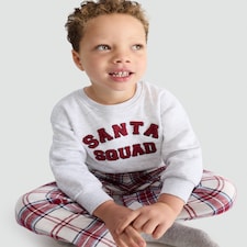 F&F Santa Squad Matching Family Christmas Pyjamas in Grey Multi