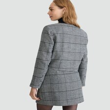 F&F Check Cropped Jacket in Black thumbnail 3