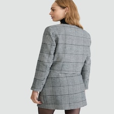F&F Check Cropped Jacket in Black thumbnail 3