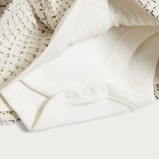 F&F x Samantha Faiers 3-Piece Tweed Dress, Bodysuit and Tights Set in Grey Marl thumbnail 4