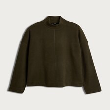 F&F High Neck Seam Detail Co-ord Jumper in Olive thumbnail 4