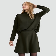F&F High Neck Seam Detail Co-ord Jumper in Olive