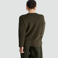 F&F Seam Detail Long Sleeved Jumper in Olive thumbnail 3