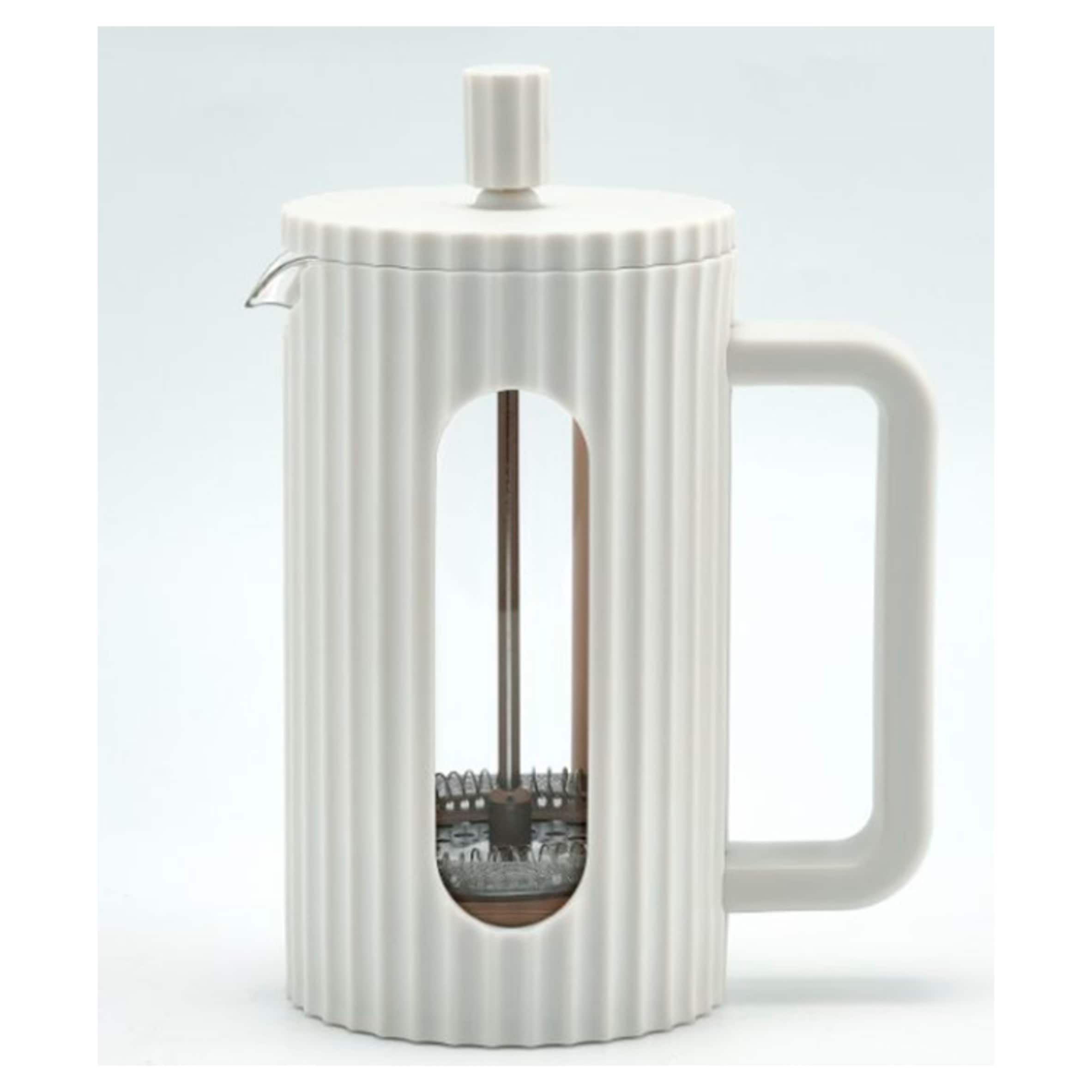 F&F Home Ribbed Cafetiere Cream