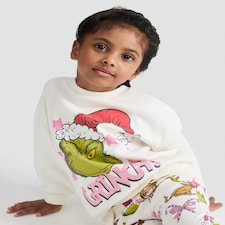 The Grinch Cotton Rich Sweatshirt and Leggings in Cream