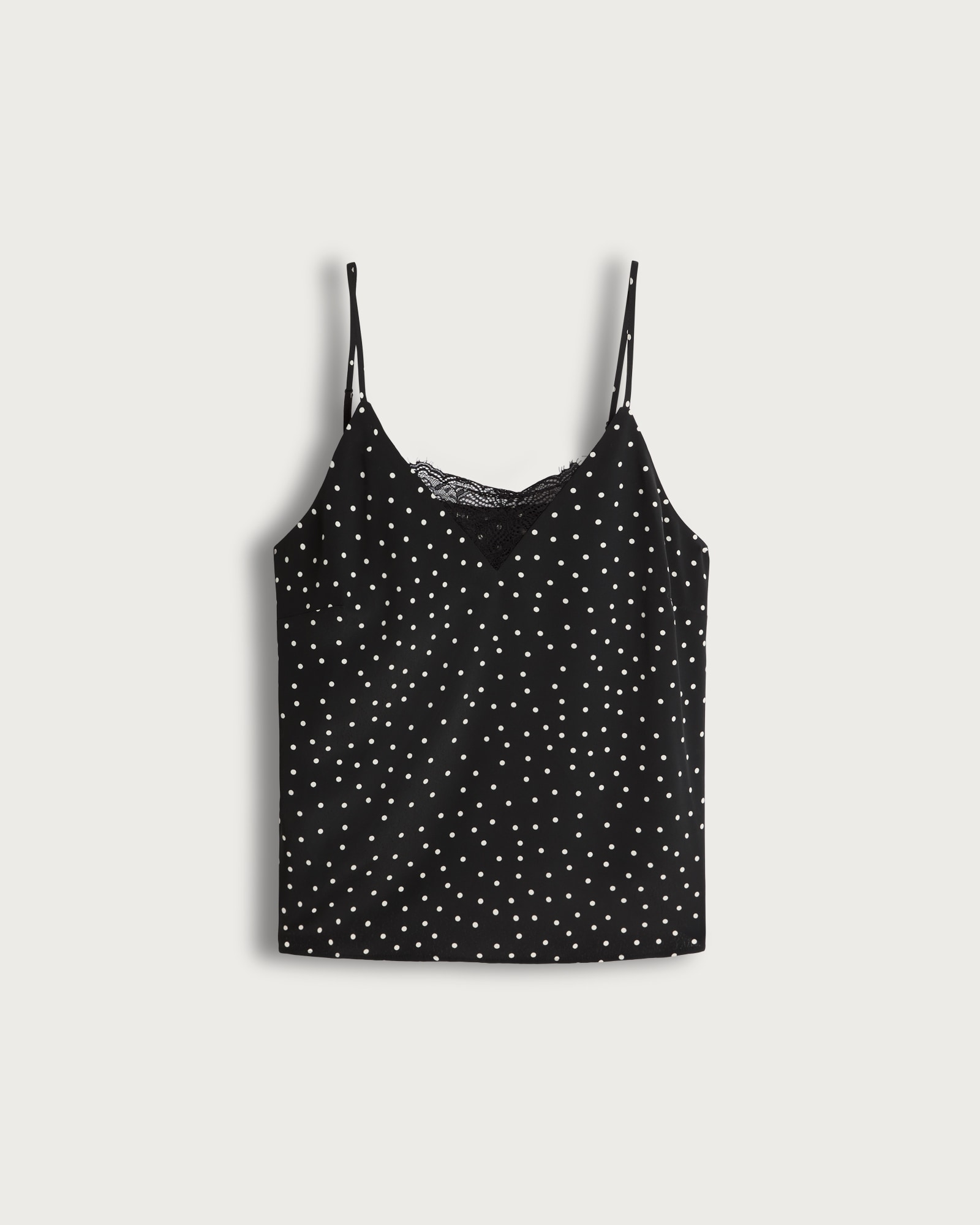 F&F Polka Dot Lace Trim Cami in Multi Black thumbnail 5