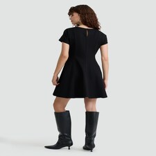 The F&F Edit Diamanté Embellished Fit and Flare Dress in Black thumbnail 3
