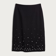 The F&F Edit Diamanté Embellished Co-ord Midi Skirt in Black thumbnail 4