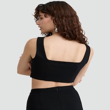 The F&F Edit Diamanté Embellished Square Neck Co-ord Cami in Black thumbnail 3