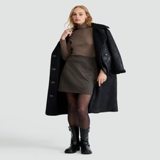 F&F Ribbed Roll Neck Long Sleeved Top in Mink thumbnail 2