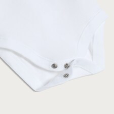 F&F Baby 10-Pack Pure Cotton Short Sleeved Bodysuits in White thumbnail 3