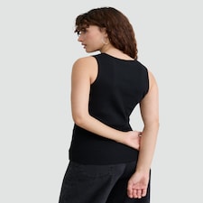 F&F Cotton Blend Diamanté Embellished Vest in Black thumbnail 3