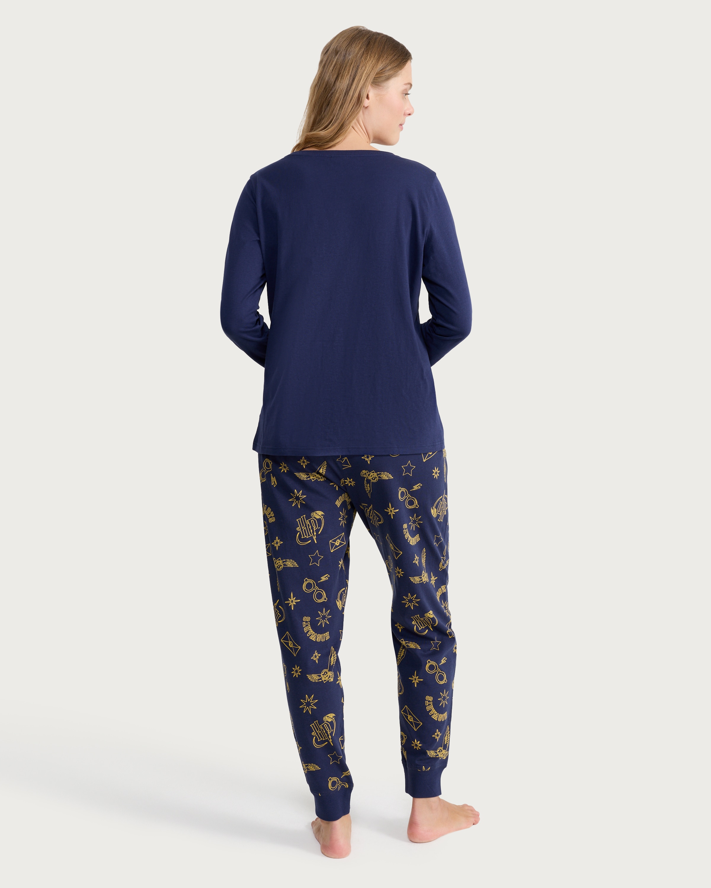 Harry Potter Hogwarts Matching Family Christmas Pyjama Set in Navy thumbnail 3