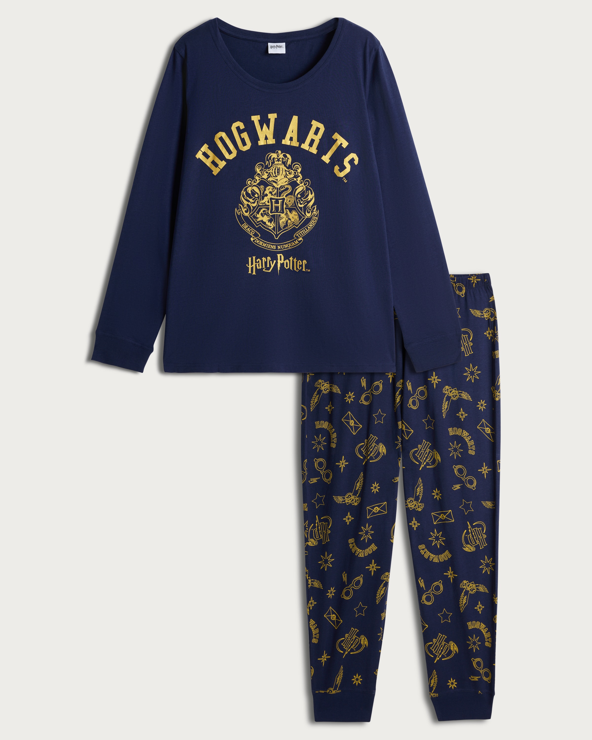 Harry Potter Hogwarts Matching Family Christmas Pyjama Set in Navy thumbnail 4