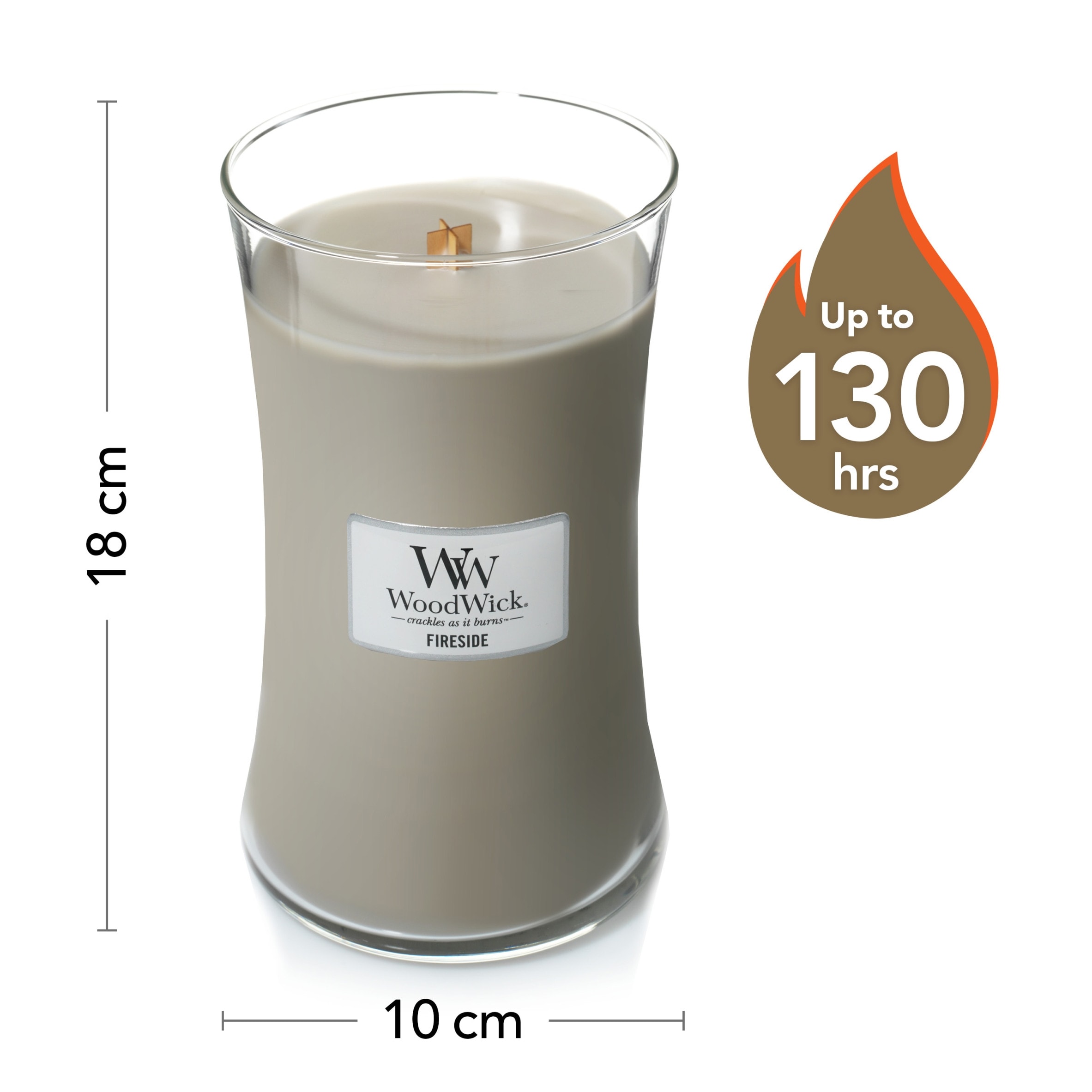 Woodwick Fireside Large Hourglass Candle 610g thumbnail 2